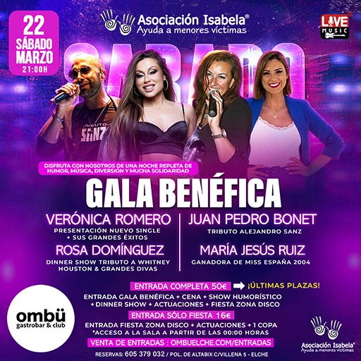 Evento Gala Benéfica Asociación Isabela